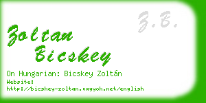zoltan bicskey business card