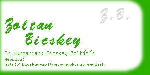 zoltan bicskey business card